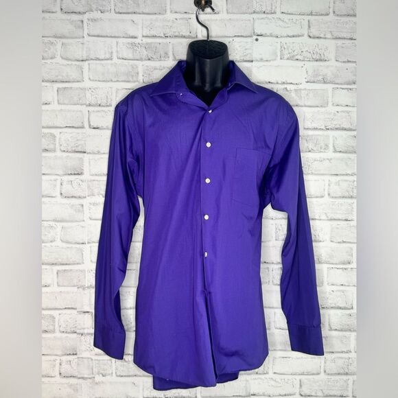 Arrow Classic Fit Men's Purple Dress Shirt Large - Picture 1 of 5